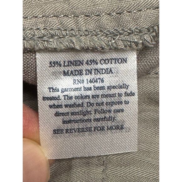 FAHERTY Linen/Cotton Blend Gray Shorts, Sz 34 - Picture 8 of 9